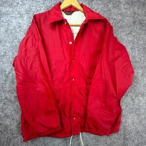 Vintage 90s Pla Jac Dunbrooke Windbreaker Jacket Mens Medium Red Lined Preppy